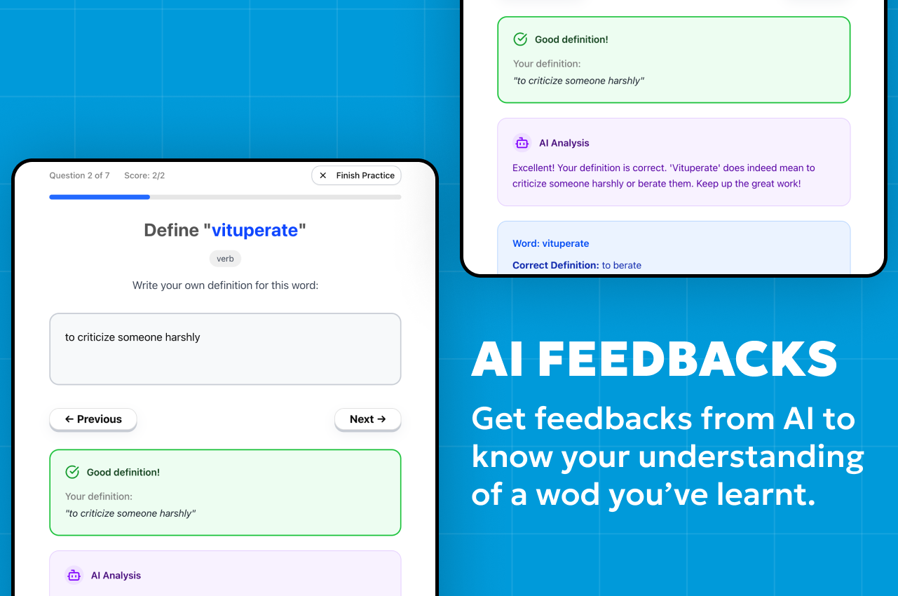 AI-Powered SAT Vocabulary Feedback - Personalized Learning Insights